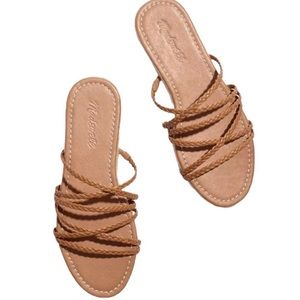 Madewell The Kathryn Espadrille Slide Sandal in Leather Size 9 1/2